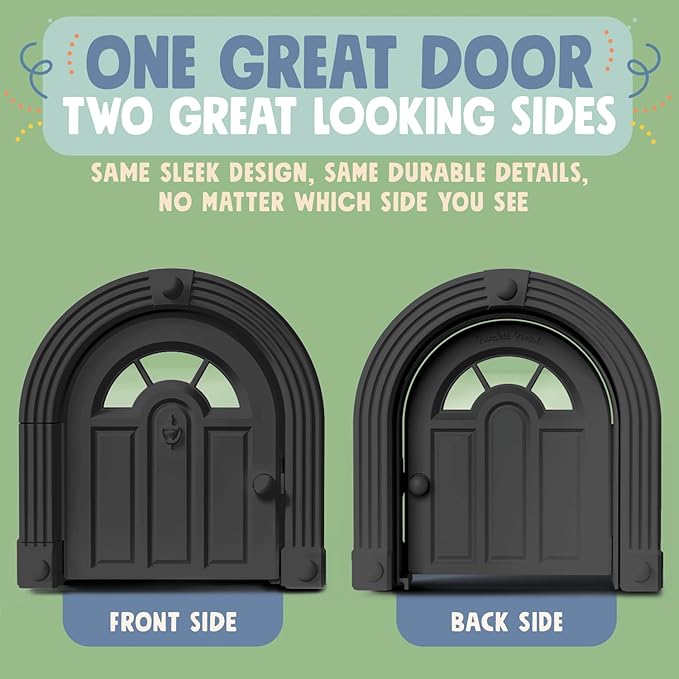 Purrfect Portal Meow Manor® Cat Door Interior Door - No-Flap, Fits Cats Up to 20 lbs, Easy DIY Setup, No Training Needed