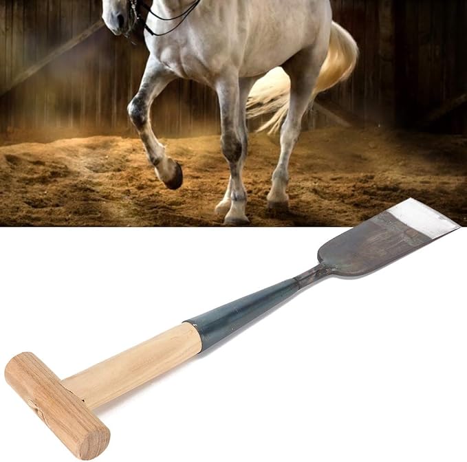 Steel Hoof Tool Shovel, Horseshoe Shovel Firm Manganese Steel Durable Horseshoe Clipping Trimming Livestock for Horseshoe， Farriers, Veterinarians, and Horsemen