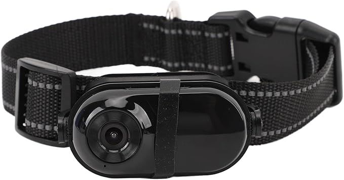 SUNGOOYUE Pet Collar Camera, 1080P HD Video Recording Adjustable Angle View with Back, for Dogs Cats Indoor Outdoor Travel Adventure (32GB)