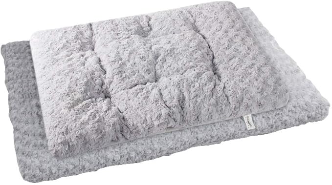 PAWISE Shape Memory Dog Bed Deluxe Plush Mattress for Dogs & Cats Nonslip Bottom Pet Beds for Medium Large Dogs 35.8 X 24in