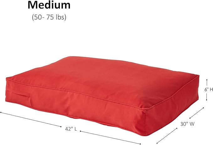 Casey Medium (42 x 30 in.) Salsa Rectangle Indoor/Outdoor Pillow Style Dog Bed