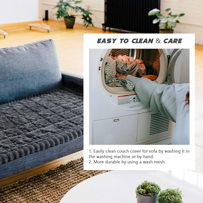 pawstrip Pet Couch Covers for Sofa Washable Dog Couch Cover Protector Anti-Slip Dog Blanket for Couches Fuzzy Couch Cushion Covers Soft Pet Sofa Cover for Furniture Plush Dog Couch Mat