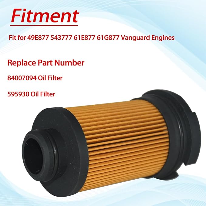 595930 84007094 Oil Filter for 49E877 543777 61E877 61G877 Vanguard Engines