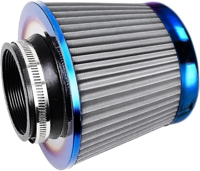 Cold Air Intake Filter, High Performance, Washable Filter, Clamp-On Replacement