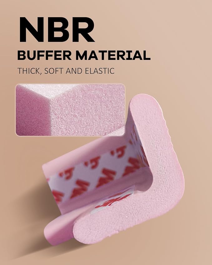 Baby Proofing Corner Guards 16 Pack Pink, Extra Thick Foam Edge Protectors