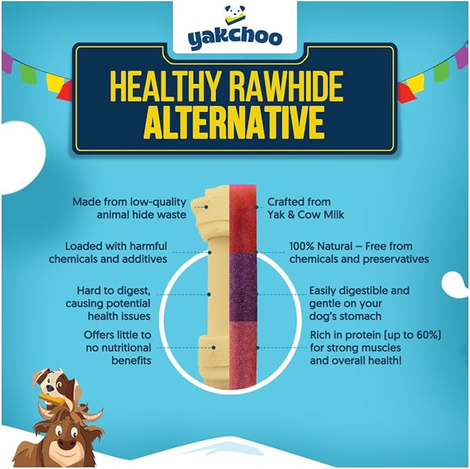 Himalayan Yak Chews for Dogs – Blueberry, Strawberry & Cranberry | Medium Bars 70g (Pack of 3) | 100% Natural, Long-Lasting, Protein & Calcium Rich Treats for All Breeds