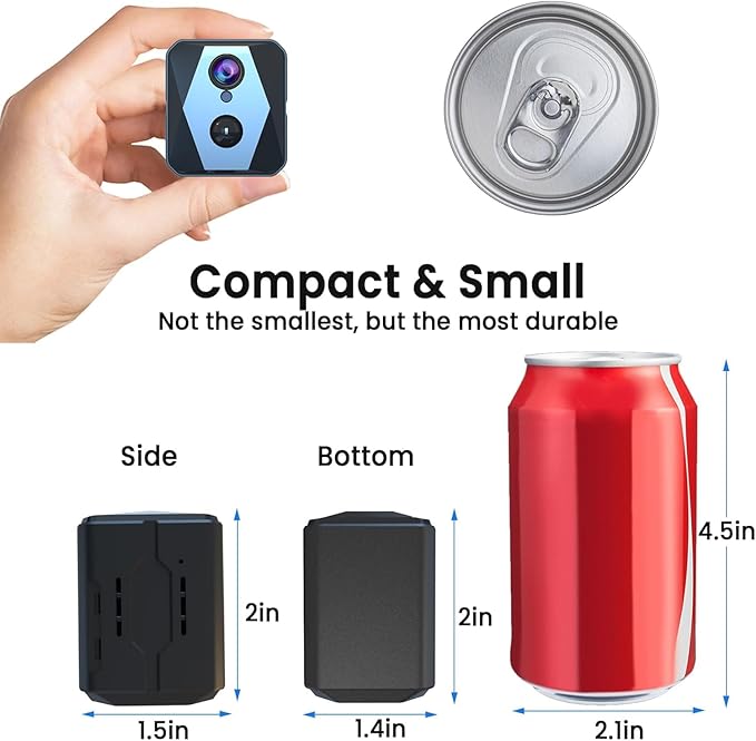 Indoor Camera, 4K Security Camera, Wireless Camera with 100-day Standby Time, Real-Time Recording, AI Motion Detection, Support Cloud & TF Storage, Auto Night Vision, Cameras for Home Security