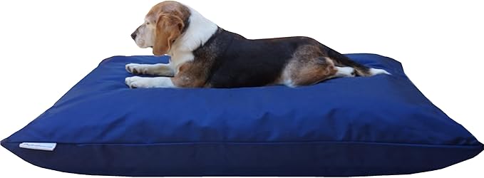 Dogbed4less Shredded Memory Foam Pillow Dog Bed with Waterproof Liner and Machine Washable Cover (Blue Nylon, Medium 36"X29")