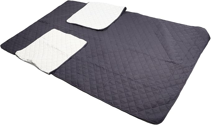 Dog Bed Cover, Pet Blanket for Furniture Protection, Reversible Sofa Couch Protector with Anti - Slip Bottom, Machine Washable Grey Plaid Design for Indoor Outdoor Use