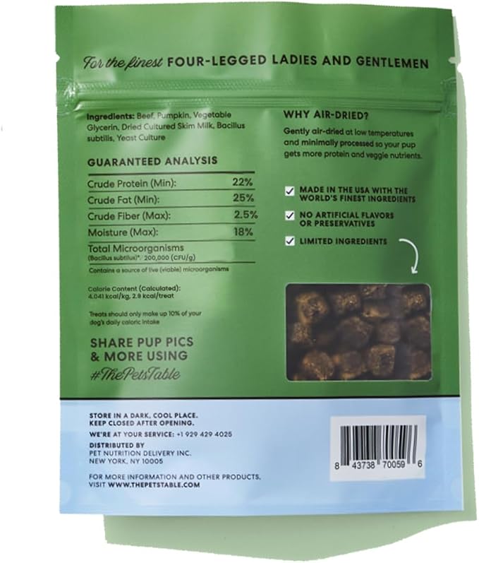 The Pets Table Beef Limited Ingredient Diet Air-Dried Healthy Dog Treats, 5-Ounce Bag