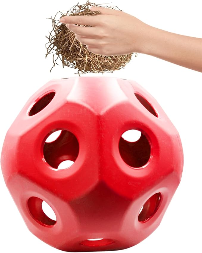 Hay Feeder, Horse Treat Ball, Hay Feeder for Horses, Horse Ball, Hay Ball Feeder for Horses, Horse Feeders for Stalls, Red
