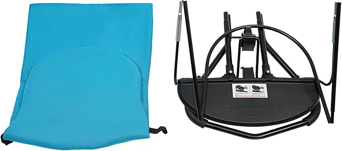 Pet Rocker Bed,Portable Pet Rocking Chair,Foldable Dog Bed,Washable Cat Cot,3-Position Height Adjustable for Cats Dogs up to 33 lbs (Blue)