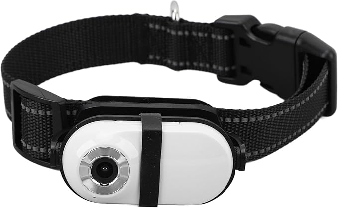 Hd 1080p Cat Camera Collar, Adjustable Wireless Pet Tracker with Memory Card, Mini Action Camera for Dogs & Cats, Video Recording & Monitoring White 32GB