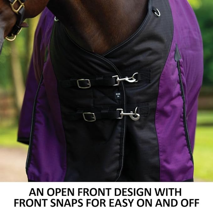 STORM SHIELD Classic II Surcingle Horse Turnout Blanket | Contour Collar | Horse Blankets for Winter Waterproof | 1200D Ripstop Durability | Winter Horse Blanket
