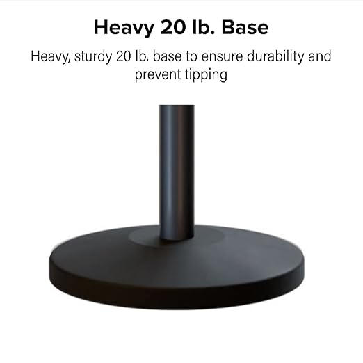 Montour Line Cline Post and Rope Stanchion, Sloped Base, (Polished Stainless Steel Post, Crown Top)