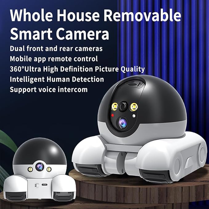 Pet Cameras Indoor with Phone App, 1080p Dual Lens, P 360°/T 90° Rotation Monitoring, 2-Way Talk, Night Vision, Motion Detection, Video Recording (4G, Camera only)