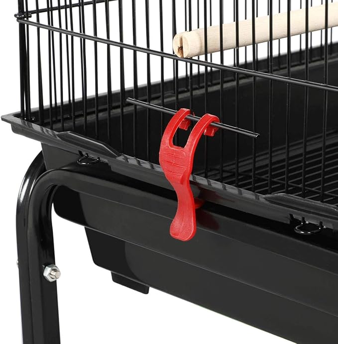 Yaheetech Bird Cage 64'' Medium Small Parrot Parakeet Bird Cages with Detachable Rolling Stand for Parrot Lovebirds Finches Parakeets Budgie Parrotlet Conures, Pet Flight Birdcage