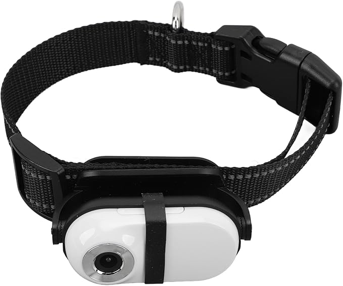SUNGOOYUE Pet Collar Camera, 1080P HD Video Recording Adjustable Angle View with Back, for Dogs Cats Indoor Outdoor Travel Adventure (128GB)