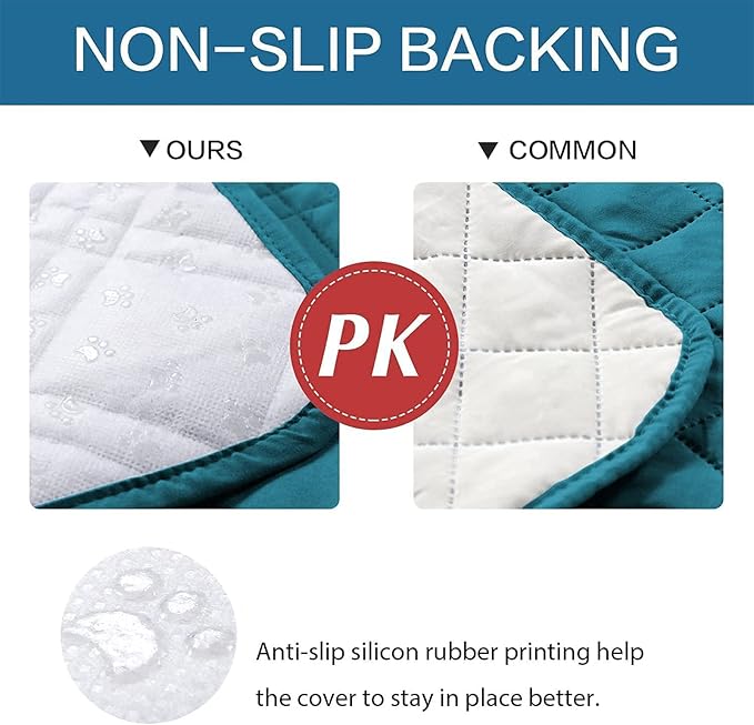 Waterproof Dog Bed Covers for Couch Protection, Water-Resistant Soft Dog Pet Blanket Anti-Slip Dog Blanket for Bed, for Furniture Bed Couch Sofa (Deep Blue,82x82inch)