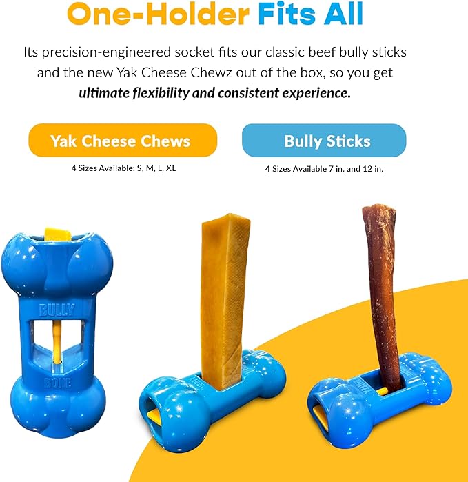 Yak Chew Holder Pack, Small (4 Pieces) - Includes Yak Cheese Holder for Safe, Secure and Smarter Chewing. Also a Bully Stick Holder Too!