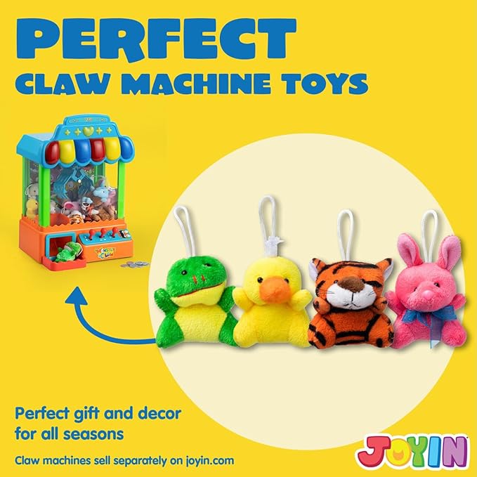JOYIN 72 Pack Mini Animal Plush Toy Assortment (72 Units 3" Each),Bulk Stuffed Animals Party Favors for Kids, Small Animals Plush Keychain Decoration, Carnival Prizes, Christmas Party Favors