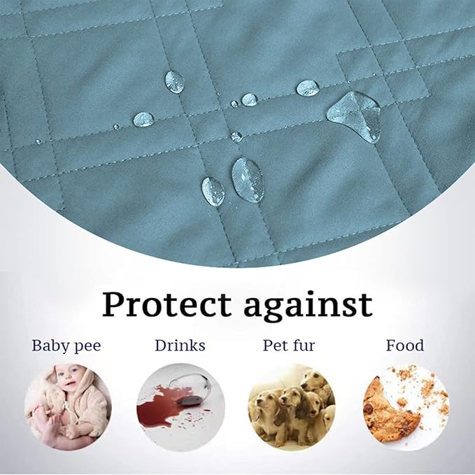 Waterproof Dog Bed Covers for Couch Protection, Water-Resistant Soft Dog Pet Blanket Anti-Slip Dog Blanket for Bed, for Furniture Bed Couch Sofa (Gray Blue,68x82inch)
