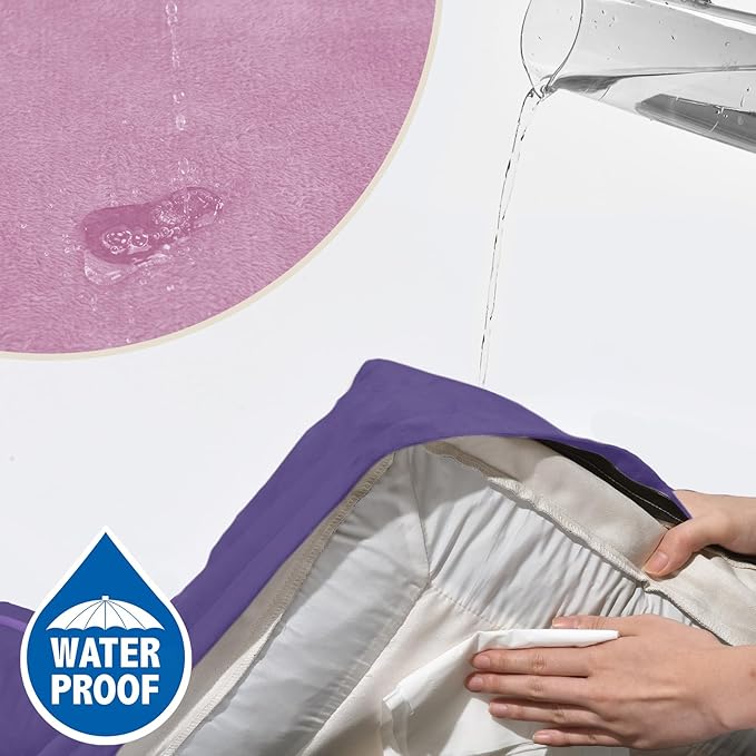Comfort Expression Orthopedic Dog Bed for Extra Large Dogs 45x35 Inch, Waterproof Egg Crate Foam XL Pet Bed with Removable Bolsters, Dog Couch with Washable Cover & Non-Slip Bottom, Frosted Grape