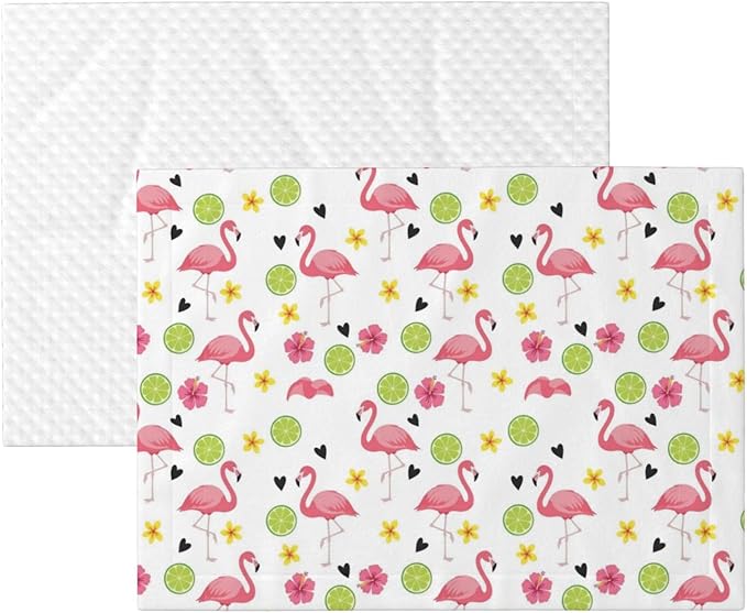 Dog and Cat Blanket in One, Cute Pink Flamingo, Double Sided Plush Throw with Raised Dot Pattern on One Side and Flat Velvet on Other for Variety