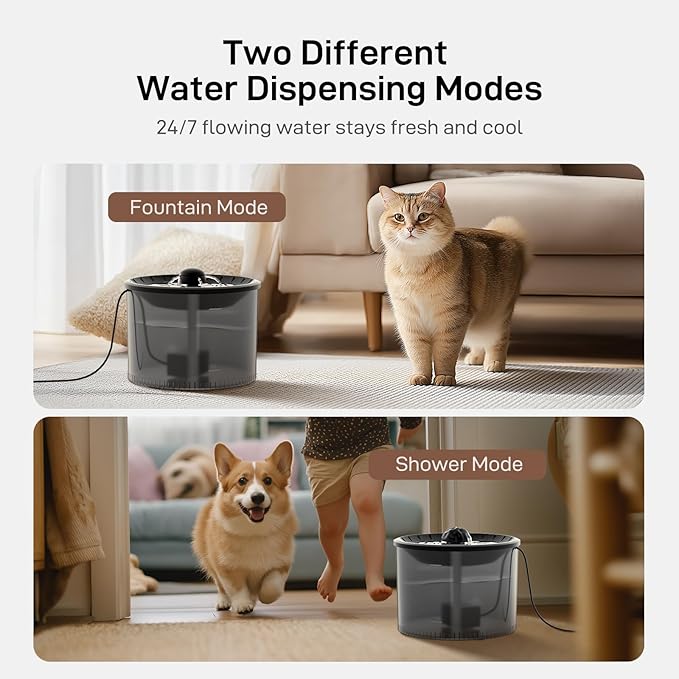 Automatic Cat Feeder and Water Fountain: 3L Timed Precise Cats Food Dispenser& Reliable Programming 1-6 Meals/Day- 3L Cat Water Dispenser with Filter- Auto Pet Feeder Easy to Clean