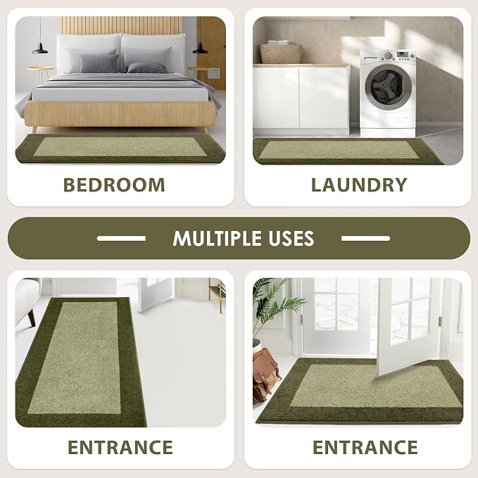 Machine Washable Runner Rug 24" x 84", Non Slip Kitchen Mat