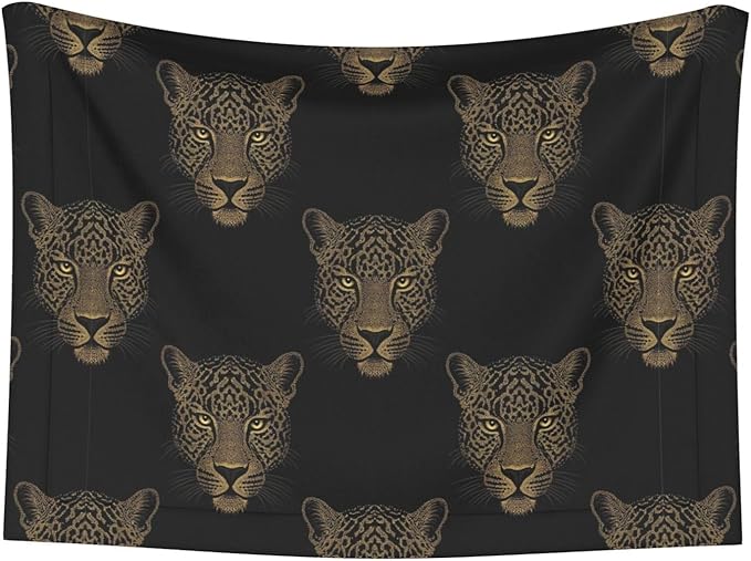 Double Sided Pet Mat for Dog Bed Topper Cat Blanket Furniture Protector, Black Gold Glitter Cheetah Leopard Print, Reversible Plush with Tactile Dot Pattern for Style Change