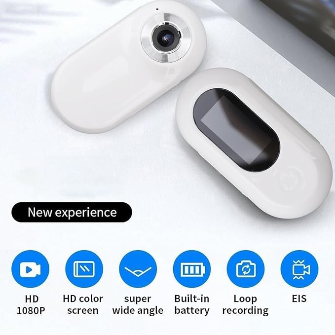 Zopsc Cat Camera Collar with Phone App, HD 1080P Mini Sport Cam with 170° Wide Angle, 0.96 Inch Body Camera for Pet Supplies/Stuff,Outdoor/Inoor