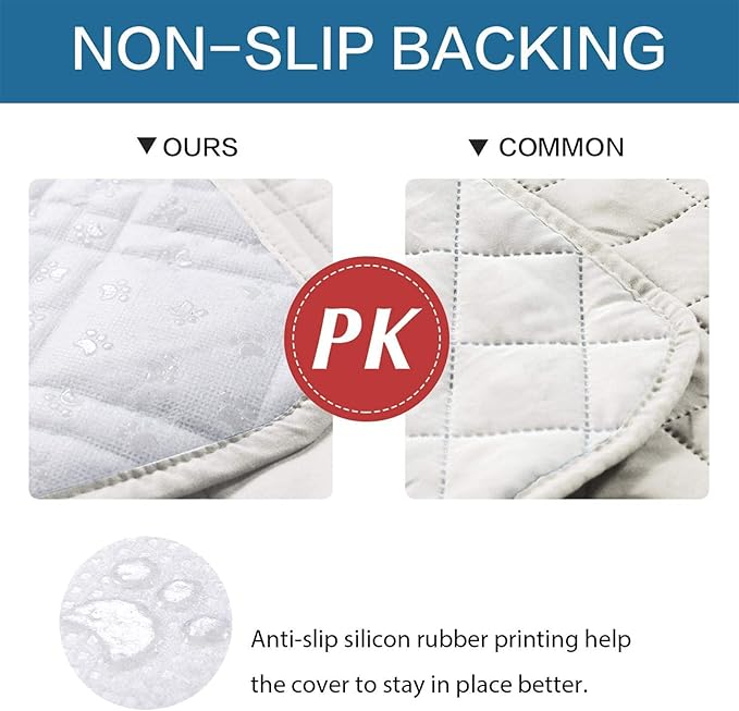 Waterproof Dog Bed Covers for Couch Protection, Water-Resistant Soft Dog Pet Blanket Anti-Slip Dog Blanket for Bed, for Furniture Bed Couch Sofa (Ivory White,52x82inch)
