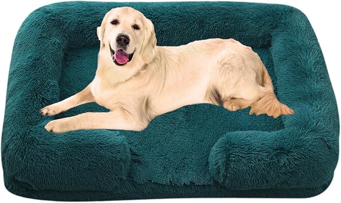 Dog Beds Large Sized dog Orthopedic, Sofa Dog Bed with Waterproof Lining and Nonskid Bottom, Rectangle Washable Dog Bed for Medium Small Dogs and Cats Comfortable ( Color : Orange , Size : 43 x 27" )
