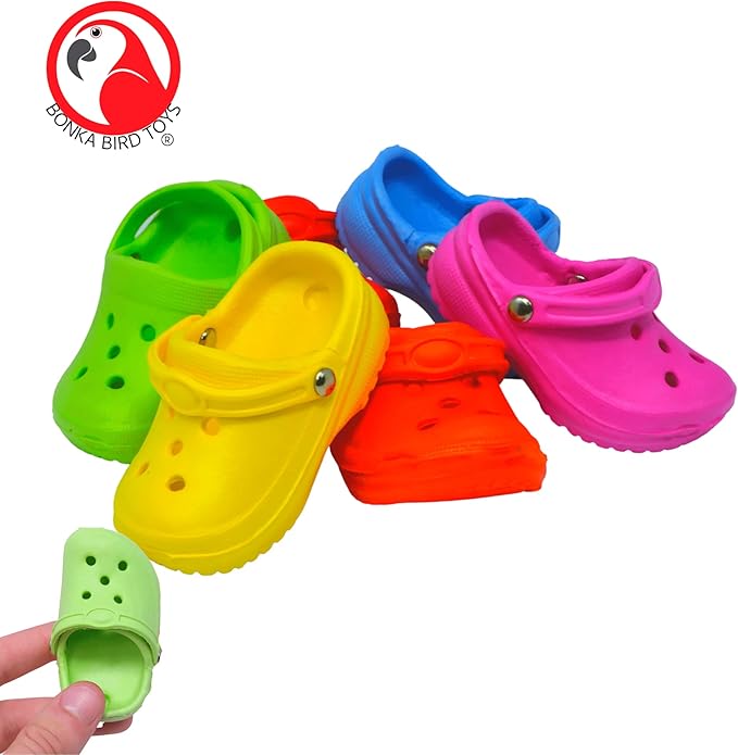 Bonka Bird Toys 2183 Pk6 Mini Sandal Foot Beak Chew Throw Parrot Parakeet Quaker Budgie Finch Cockatoo