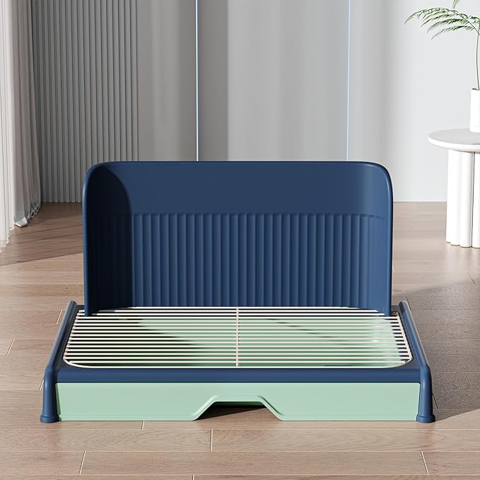 Upgrade Dog Potty Tray with High Wall,23.62"X18.5"Pee Pad Holder,Litter Box for Pet,Mesh Training Holder for Puppy and Small Size Dog,Housebreaking Supplies, Pet Products (Gray)