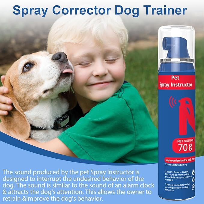 Dog Corrector Spray 70ml 2 Pack Pet Trainer Spray, Corrector Spray for Dog to Stops Barking, Jumping Up, Food Stealing, Dog Fights, Avoidance, Unwanted Dog Behaviour