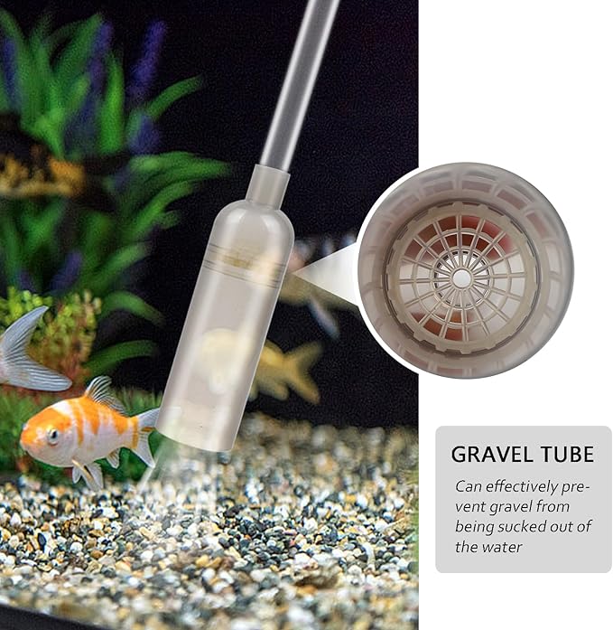Aquarium Gravel Cleaner Siphon Vacuum, manually Operated Water Changer kit and Cleaning Tools