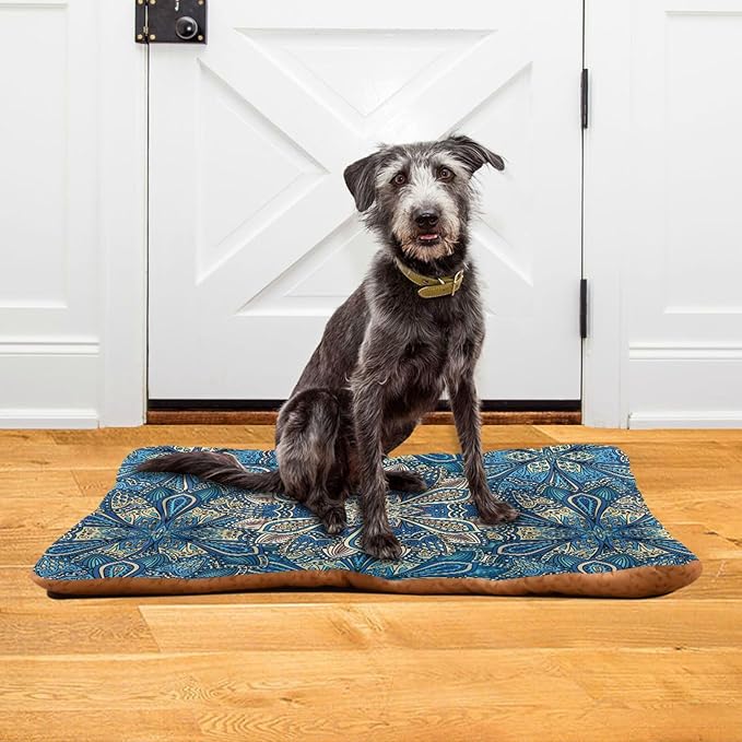 Pet Bed Bohemia Floral Dog Bed Mat Absorbing Non Slip Pad Pet Sleeping Mat for Small, Medium, and Large Dogs Puppy Cat 36 in x 24 in