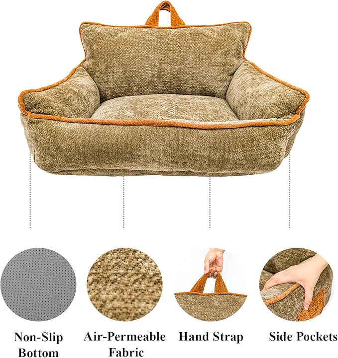 Pet Beds for Medium Dogs,Dog Beds Medium Sized Dog,Waterproof Dog Bed,M(23.5"x15.5"x13.5")