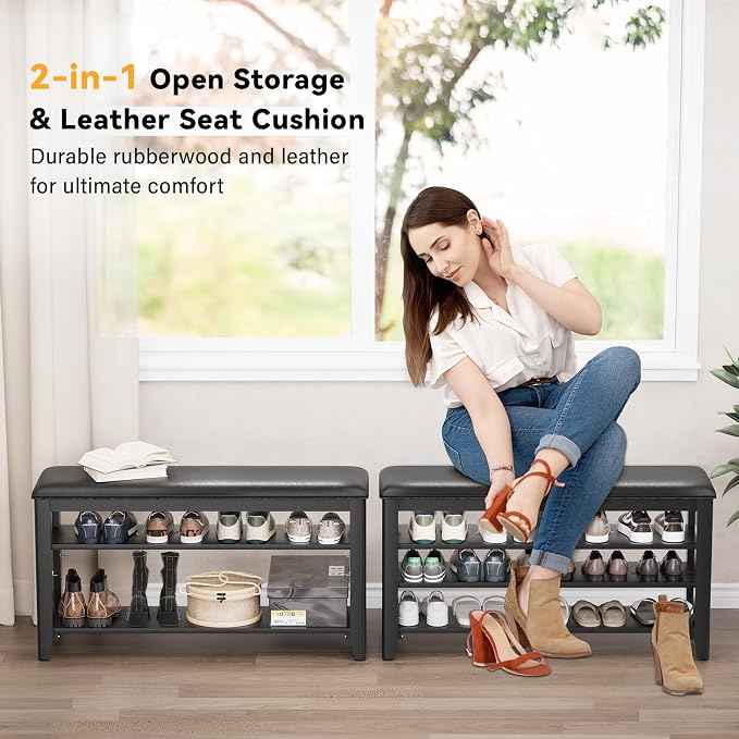 Shoe Rack Bench Entryway Storage