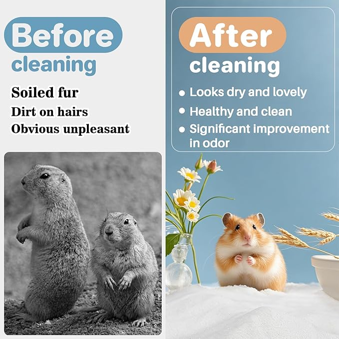 Sukh 31OZ Hamster Sand Bath - Fine Desert Sand Hamster Bedding Reptile Silica Sand Gerbil Hideout for Hamster Chinchillas Gerbil Syrian Mice Small Animals Small Pets