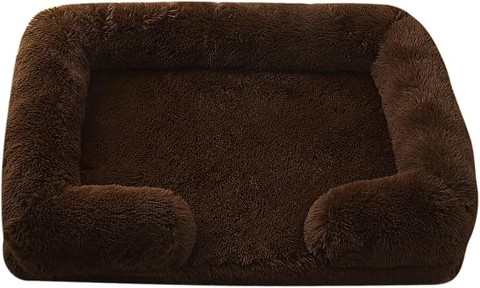 Dog Beds Large Sized dog Orthopedic, Sofa Dog Bed with Waterproof Lining and Nonskid Bottom, Rectangle Washable Dog Bed for Medium Small Dogs and Cats Comfortable ( Color : Brown1 , Size : 51 x 35" )
