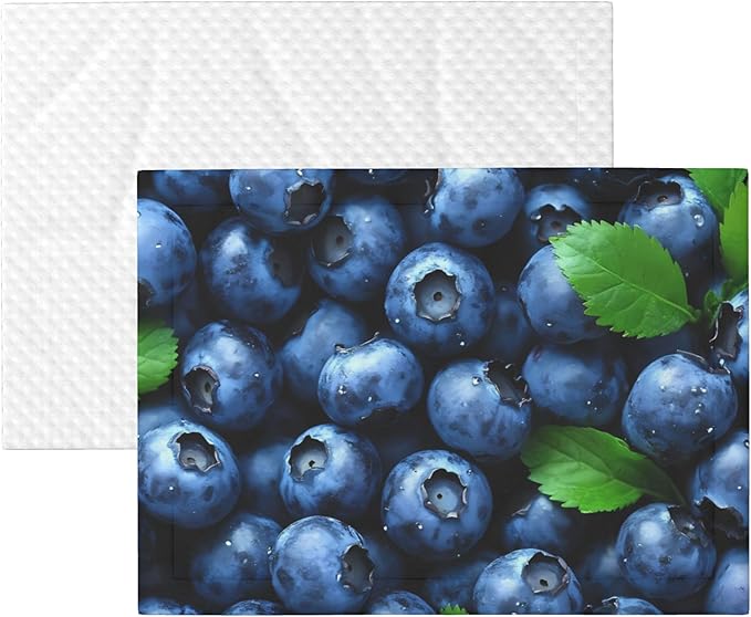 Waterproof Dog Blanket Soft Pet Blanket for Puppy Cat, Fleece Cat Throw Blankets for Furniture Bed Couch Sofa Reversible - Fresh Blueberries