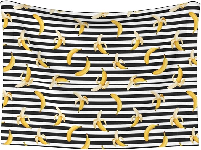 Two Sided Plush Pet Blanket for Crates Carriers Home Use, Banana and Strap, Reversible Throw with Cozy Dot Fabric and Silky Reverse for Small Large Pets