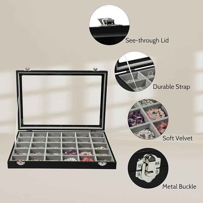 Stratalife Jewelry Organizer Earring Holder Jewelry Tray Earring Storage