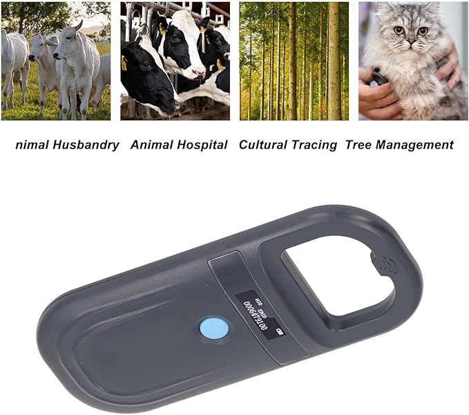 LiebeWH Pet Microchip Scanner Rechargeable Animal Tag Reader with LED Display Supports ISO11784 85 FDX B and EMID for Small Animal Management, LiebeWHxvrzpha0nd
