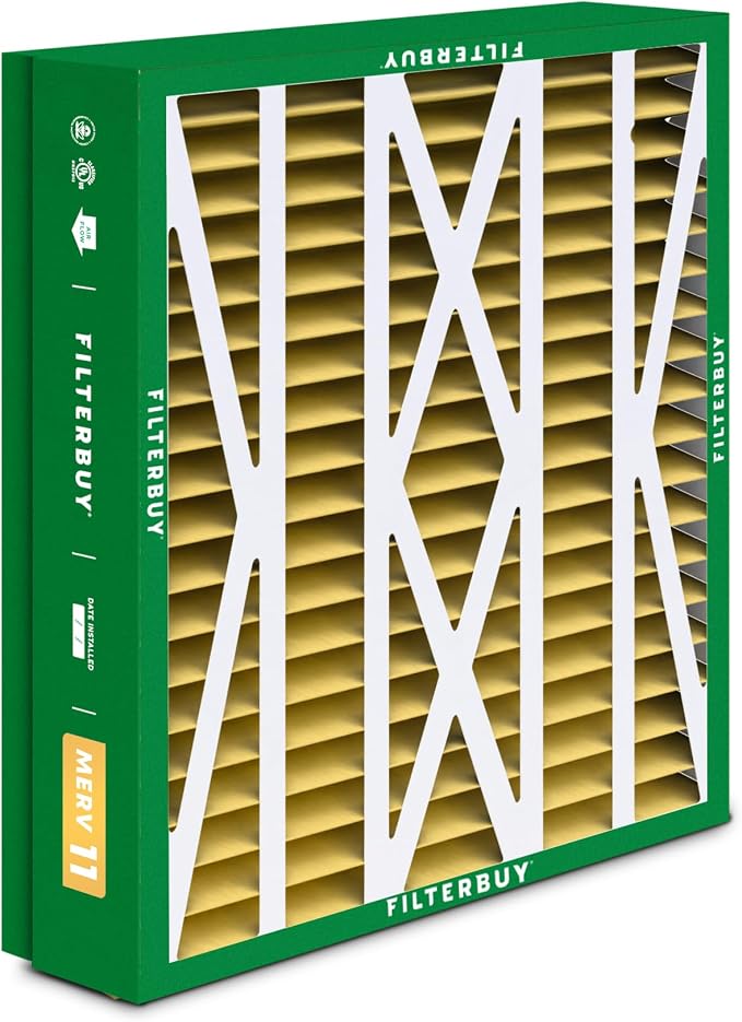 Filterbuy 21x23.5x5 Air Filter MERV 11 Superior Pet & Allergy Defense, Pleated
