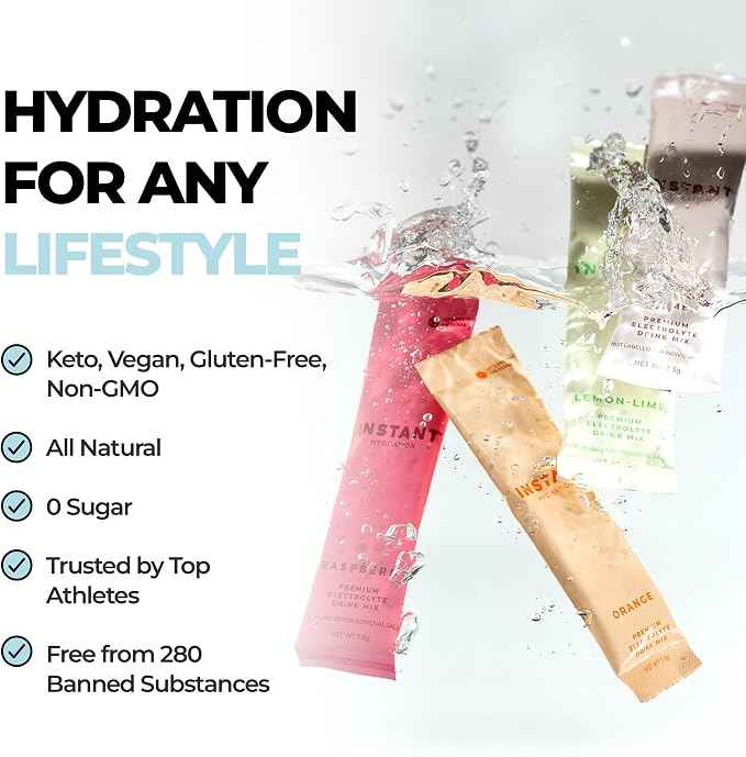 Instant Hydration Electrolytes Powder Packets