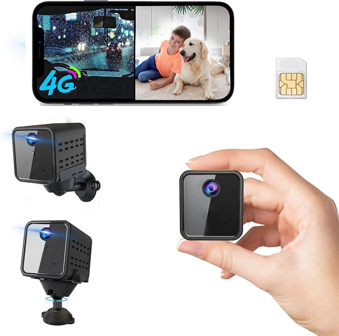 4G LTE Cellular Security Camera, No WiFi Security Camera, SIM Card Included, Upgraded Radar Motion Detection, Long Battery Life, 15-Day Standby, Portable Cordless Camera for Remote Monitoring